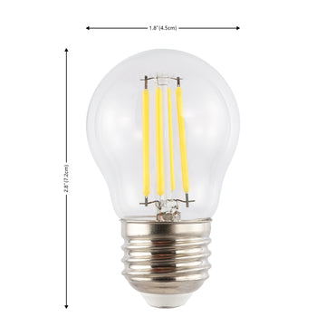 Classic Non-Dimmable G45-4W LED Edison Glass Bulbs with E26 Base - JONATHAN Y